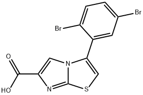 3-(2,5-DIBROMOPHENYL)-2-METHYLIMIDAZO[2,1-B]THIAZOLE-6-CARBOXYLIC ACID Struktur