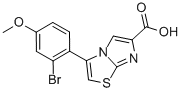 3-(2-BROMO-4-METHOXYPHENYL)IMIDAZO[2,1-B]THIAZOLE-6-CARBOXYLIC ACID Struktur