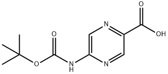 5-BOC-AMINO-PYRAZINE-2-CARBOXYLIC ACID Struktur