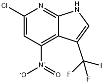 1H-Pyrrolo[2,3-b]pyridine, 6-chloro-4-nitro-3-(trifluoroMethyl)- Struktur