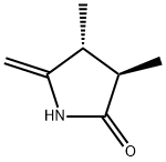 2-Pyrrolidinone,3,4-dimethyl-5-methylene-,trans-(9CI) Struktur