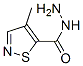 5-Isothiazolecarboxylic  acid,  4-methyl-,  hydrazide Struktur