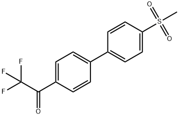 2,2,2-trifluoro-1-(4'-(Methylsulfonyl)biphenyl-4-yl)ethanone Struktur