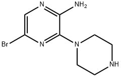 2-AMINO-5-BROMO-3-PIPERAZIN-1-YLPYRAZINE Struktur