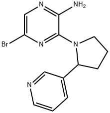 5-BROMO-3-(2-PYRIDIN-3-YL-PYRROLIDIN-1-YL)-PYRAZIN-2-YLAMINE Struktur