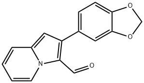 2-(1,3-Benzodioxol-5-yl)indolizine-3-carboxaldehyde Struktur