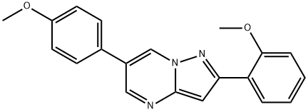 2-(2-METHOXY-PHENYL)-6-(4-METHOXY-PHENYL)-PYRAZOLO[1,5-A]PYRIMIDINE Struktur