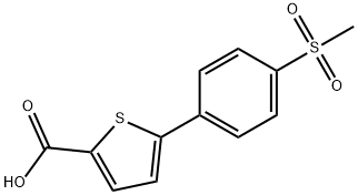 5-(4-methanesulfonylphenyl)thiophene-2-carboxylic acid Struktur