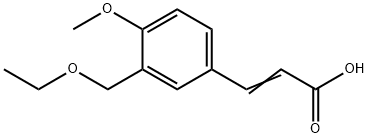 (2E)-3-[3-(ethoxymethyl)-4-methoxyphenyl]acrylic acid Struktur