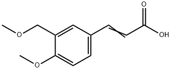 (2E)-3-[4-methoxy-3-(methoxymethyl)phenyl]acrylic acid Struktur