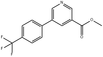 methyl 5-(4-(trifluoromethyl)phenyl)pyridine-3-carboxylate Struktur