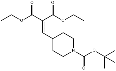 2-(1-Boc-piperidin-4-ylMethylene)Malonic acid diethyl ester Struktur