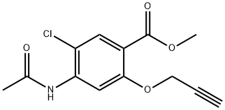 Methyl 4-acetamido-5-chloro-2-(prop-2-yn-1-yloxy)benzoate Struktur