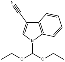 1-diethoxymethyl-1H-indole-3-carbonitrile Struktur