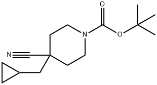 1-BOC-4-CYANO-4-(CYCLOPROPYLMETHYL)-PIPERIDINE Struktur