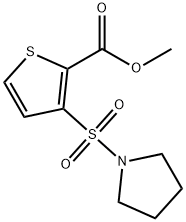 methyl 3-(pyrrolidin-1-ylsulfonyl)thiophene-2-carboxylate Struktur