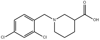 1-(2,4-DICHLORO-BENZYL)-PIPERIDINE-3-CARBOXYLIC ACID Struktur