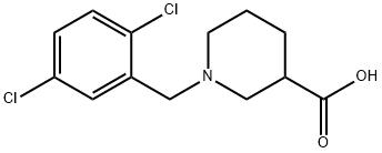 1-(2,5-DICHLORO-BENZYL)-PIPERIDINE-3-CARBOXYLIC ACID Struktur