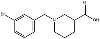 1-(3-bromobenzyl)piperidine-3-carboxylic acid Struktur