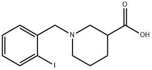 1-(2-IODO-BENZYL)-PIPERIDINE-3-CARBOXYLIC ACID Struktur