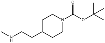 tert-butyl 4-(2-(methylamino)ethyl)piperidine-1-carboxylate Struktur