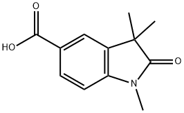 1,3,3-Trimethyl-2-oxindole-5-carboxylic acid Struktur