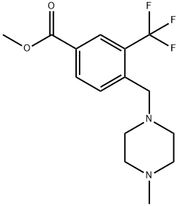 methyl 4-((4-methylpiperazin-1-yl)methyl)-3-(trifluoromethyl)benzoate Struktur