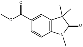 Methyl 1,3,3-trimethyl-2-oxindole-5-carboxylate Struktur