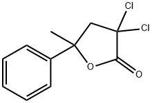 3,3-dichloro-5-methyl-5-phenyldihydrofuran-2(3H)-one Struktur