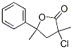 3-chlorodihydro-3,5-dimethyl-5-phenylfuran-2(3H)-one Struktur