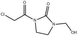 2-Imidazolidinone, 1-(chloroacetyl)-3-(hydroxymethyl)- (7CI) Struktur