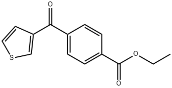 3-(4-CARBOETHOXYBENZOYL)THIOPHENE Struktur