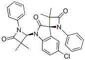 (S)-5'-CHLORO-1'-((R)-3,3-DIMETHYL-4-OXO-1-PHENYLAZETIDIN-2-YL)-3,3-DIMETHYL-1-PHENYLSPIRO[AZETIDINE-2.3'-INDOLINE]-2',4-DIONE Struktur