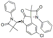 (S)-5'-CHLORO-1'-((S)-3,3-DIMETHYL-4-OXO-1-PHENYLAZETIDIN-2-YL)-3,3-DIMETHYL-1-PHENYLSPIRO[AZETIDINE-2.3'-INDOLINE]-2',4-DIONE Struktur