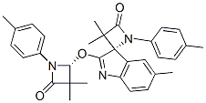 (S)-2'-((R)-3,3-DIMETHYL-4-OXO-1-P-TOLYLAZETIDIN-2-YLOXY)-3,3,5'-TRIMETHYL-1-P-TOLYLSPIRO[AZETIDINE-2,3'-INDOL]-4-ONE Struktur