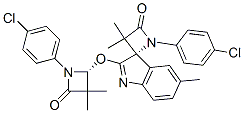 (S)-1-(4-CHLOROPHENYL)-2'-((R)-1-(4-CHLOROPHENYL)-3,3-DIMETHYL-4-OXOAZETIDIN-2-YLOXY)-3,3,5'-TRIMETHYLSPIRO[AZETIDINE-2,3'-INDOL]-4-ONE Struktur