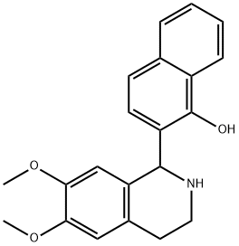 1-(1-HYDROXYNAPHTH-2-YL)-6,7-DIMETHOXY-1,2,3,4-TETRAHYDROISOQUINOLINE Struktur