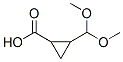 Cyclopropanecarboxylic acid, 2-(dimethoxymethyl)- (9CI) Struktur