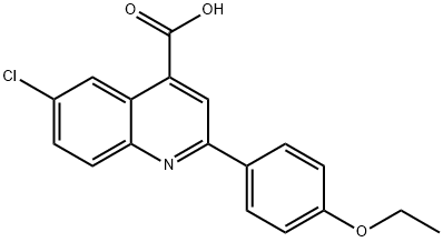 6-CHLORO-2-(4-ETHOXYPHENYL)QUINOLINE-4-CARBOXYLICACID Struktur