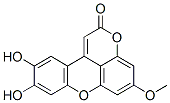 9,10-dihydroxy-5-methoxy-2H-pyrano[2,3,4-kl]xanthen-2-one Struktur