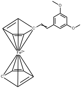 [(1E)-2-(3,5-DIMETHOXYPHENYL)ETHENYL]-FERROCENE Struktur