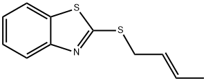 Benzothiazole, 2-(2-butenylthio)-, (E)- (9CI) Struktur