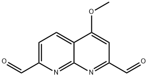 1,8-Naphthyridine-2,7-dicarboxaldehyde,  4-methoxy- Struktur