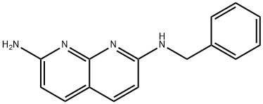 1,8-Naphthyridine-2,7-diamine,  N-(phenylmethyl)-  (9CI) Struktur