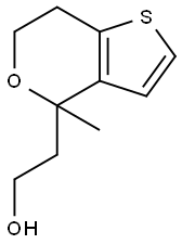 4-(2-Hydroxyethyl)-4-methyl-6,7-dihydro-4H-thieno[3,2-c]pyran Struktur