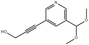 3-(5-DIMETHOXYMETHYL-PYRIDIN-3-YL)-PROP-2-YN-1-OL Struktur