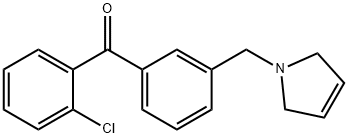 2-CHLORO-3'-(3-PYRROLINOMETHYL) BENZOPHENONE Struktur