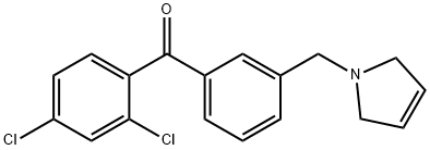 2,4-DICHLORO-3'-(3-PYRROLINOMETHYL) BENZOPHENONE Struktur