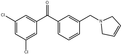 3,5-DICHLORO-3'-(3-PYRROLINOMETHYL) BENZOPHENONE Struktur