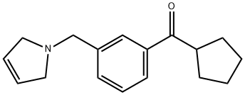 CYCLOPENTYL 3-(3-PYRROLINOMETHYL)PHENYL KETONE Struktur